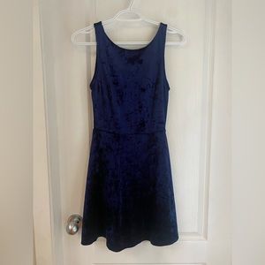 Blue velvet dress from H&M
